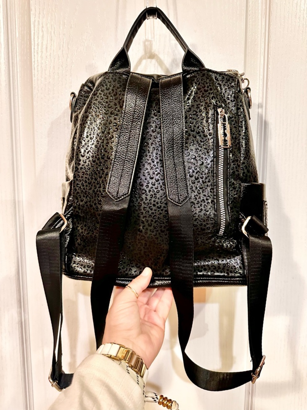KAISHILAN Rhinestone & Crystal Embellished Backpack Bag - Picture 2 of 7